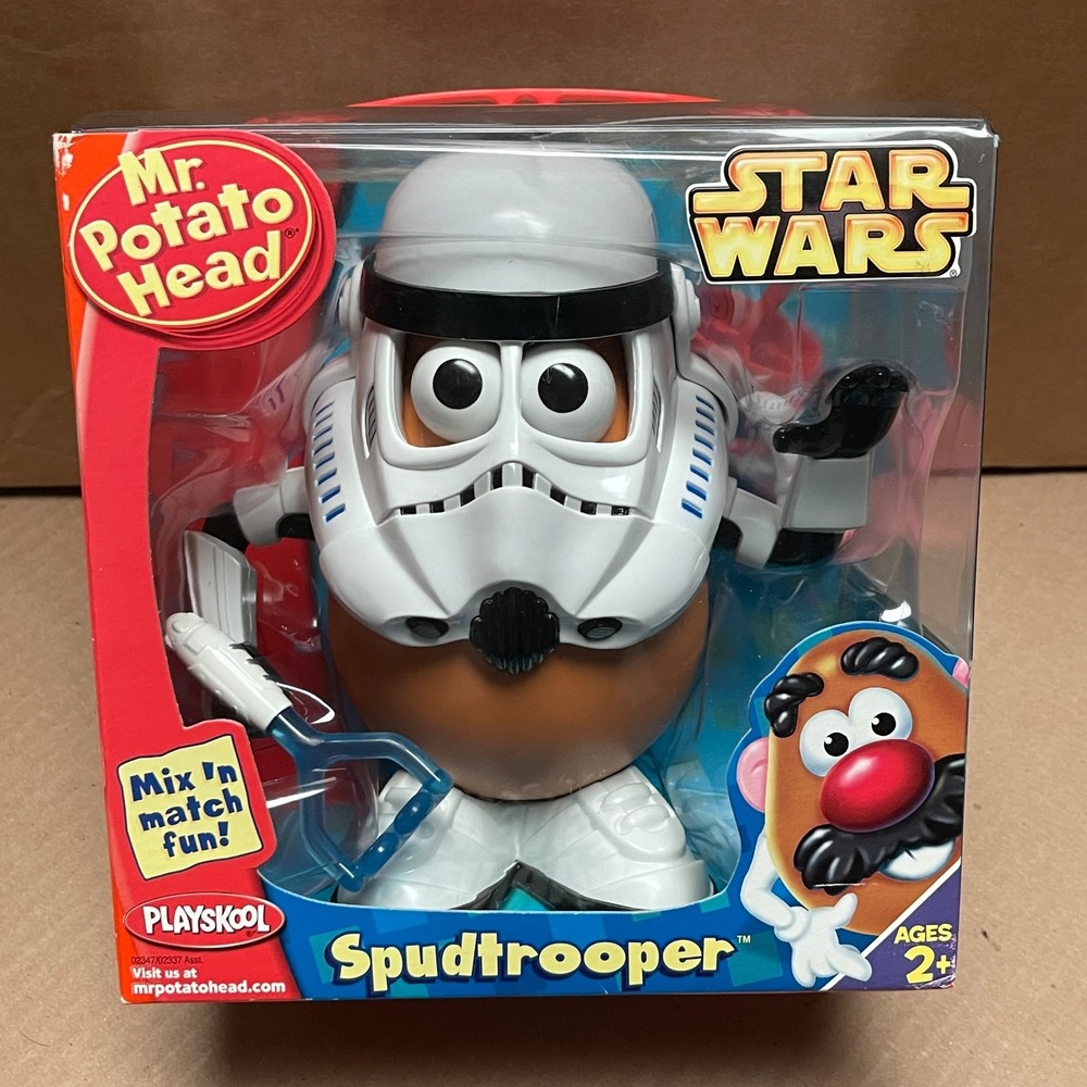 VTG Star Wars Mr Potato Head Spud Trooper Toy 2005 Playskool Storm Trooper New